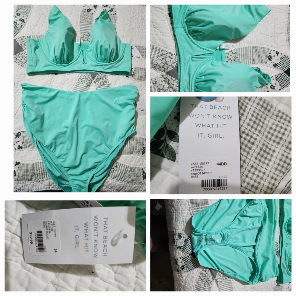 Lane Bryant Mint Green Bikini Set